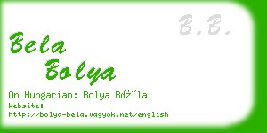 bela bolya business card